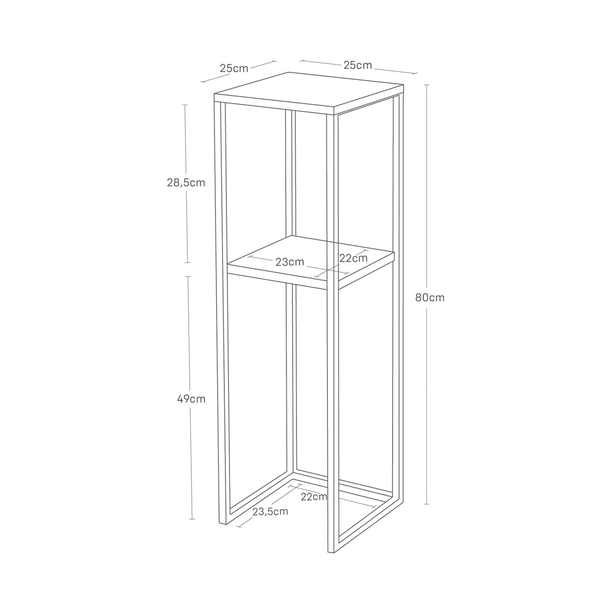 Yamazaki Tower hylly 2-tasoinen musta - Laatukaluste