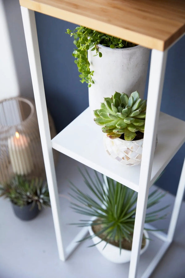 Yamazaki Tower hylly 2-tasoinen valkoinen - Laatukaluste