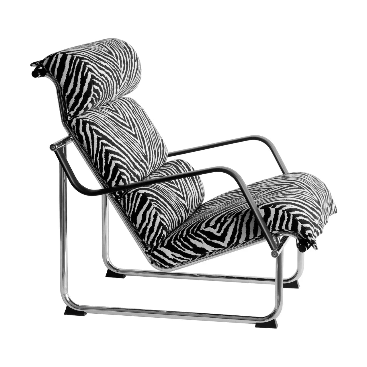 Yrjö Kukkapuro Remmi nojatuoli Zebra/kromi - Laatukaluste