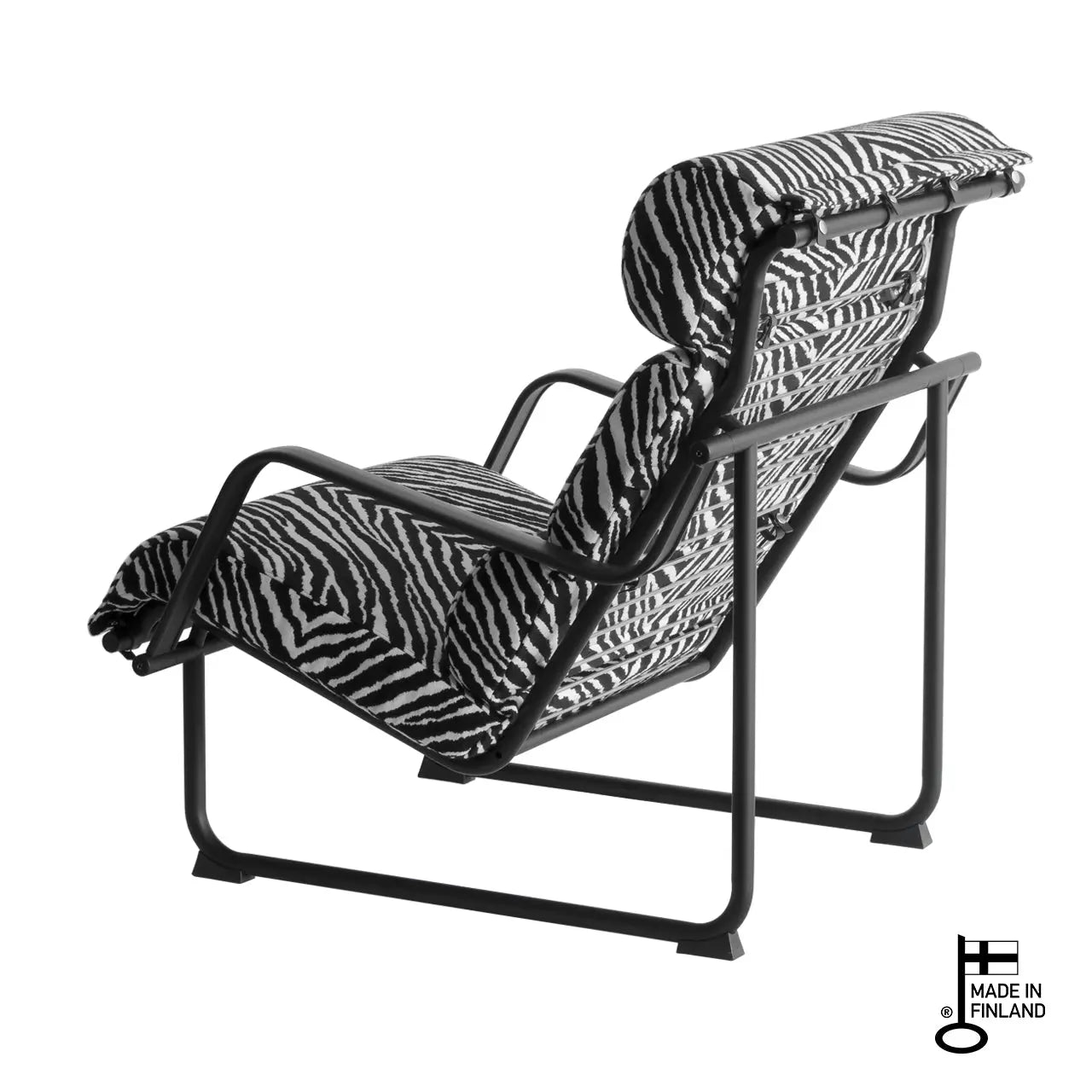 Yrjö Kukkapuro Remmi nojatuoli Zebra/musta - Laatukaluste
