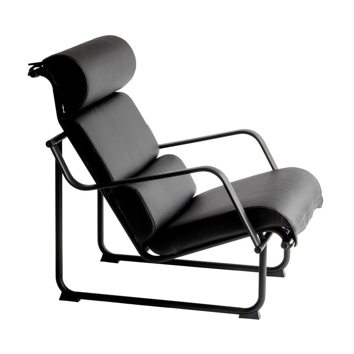 Yrjö Kukkapuro Remmi nojatuoli musta nahka/musta - Laatukaluste