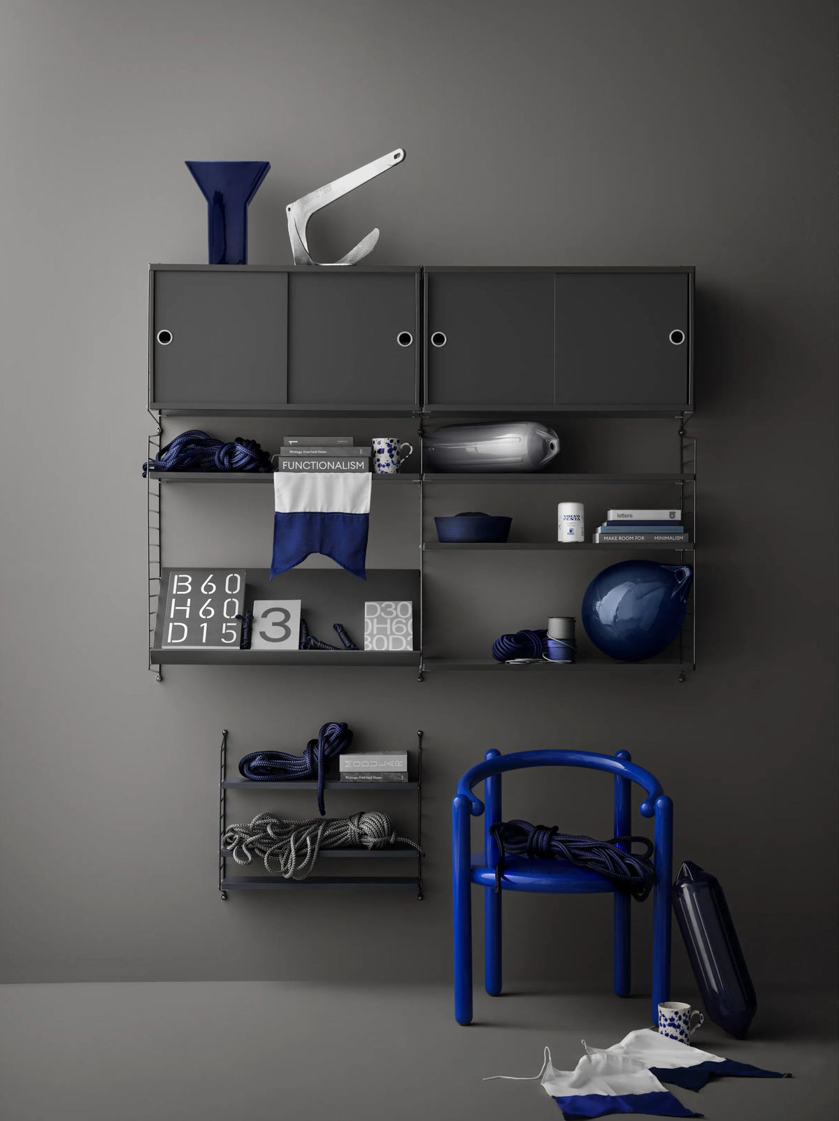 String System side panel 75x20 dark grey
