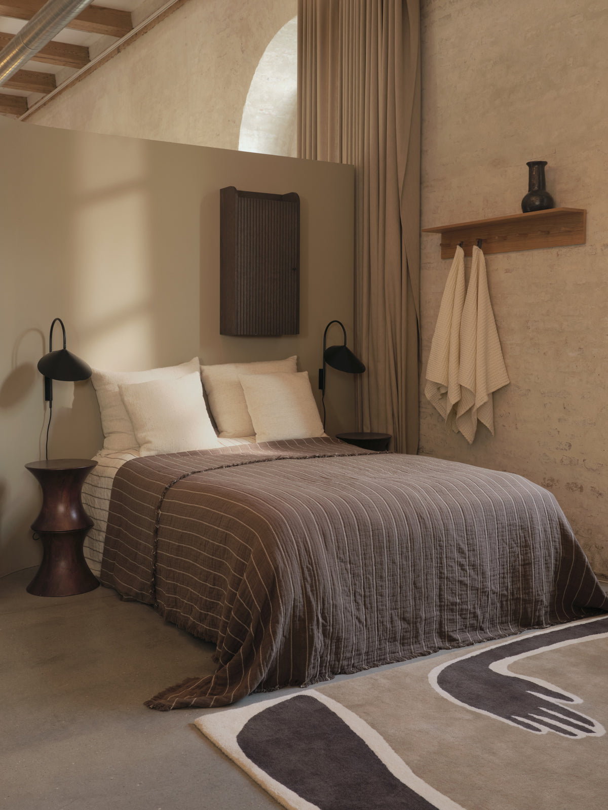 Ferm Living Pose rug brown