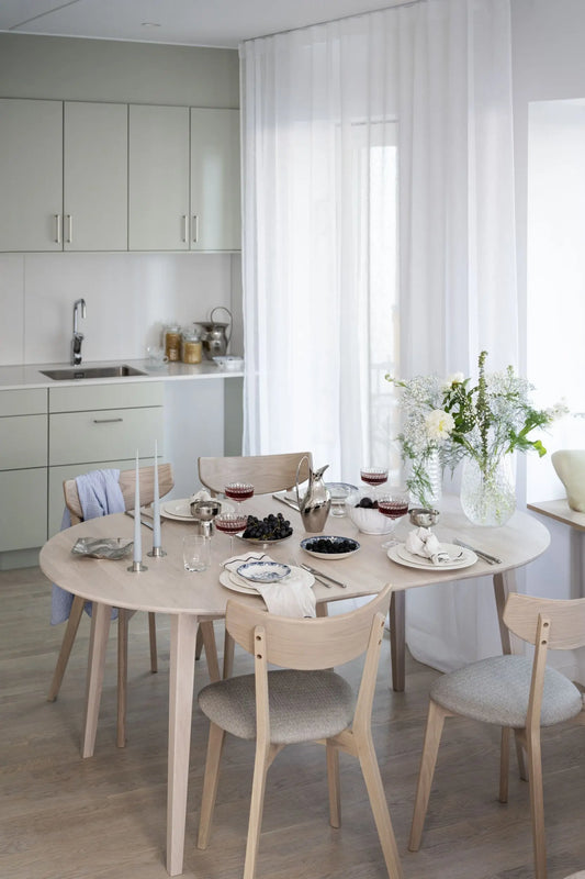 Rowico Ami tuoli valkolakattu tammi/harmaa-beige Rowico