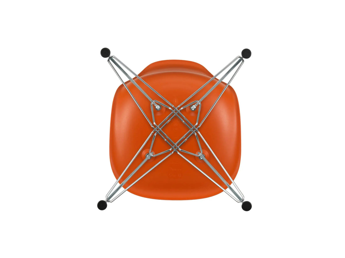 Vitra Eames DSR tuoli RE ruosteinen oranssi/kromi Vitra