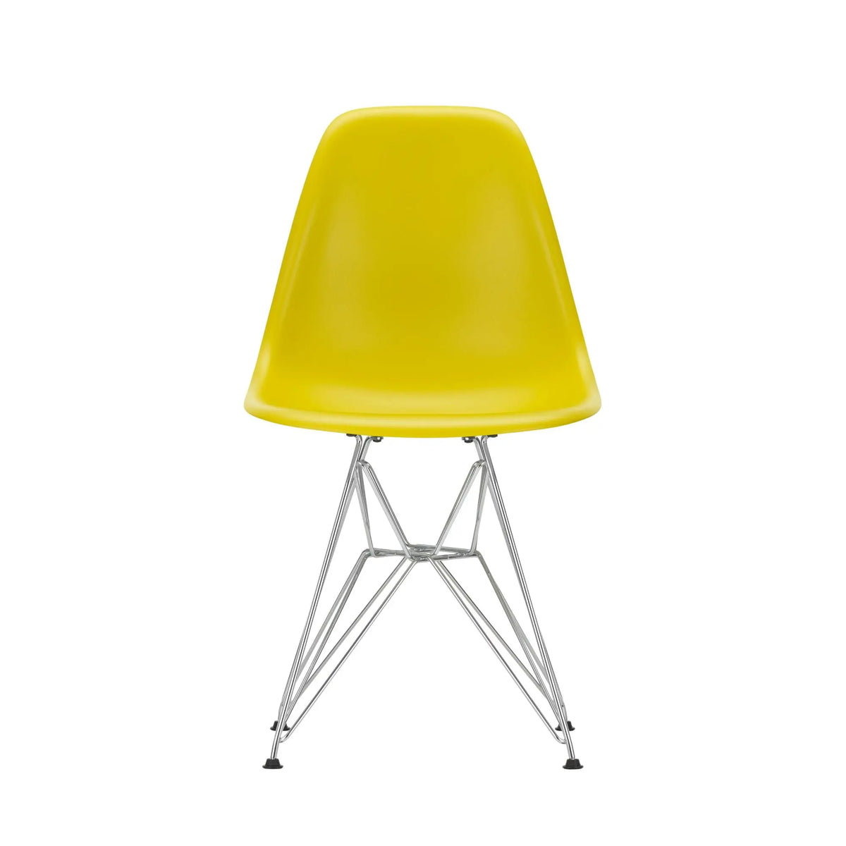 Vitra Eames DSR tuoli RE sinapinkeltainen/kromi Vitra