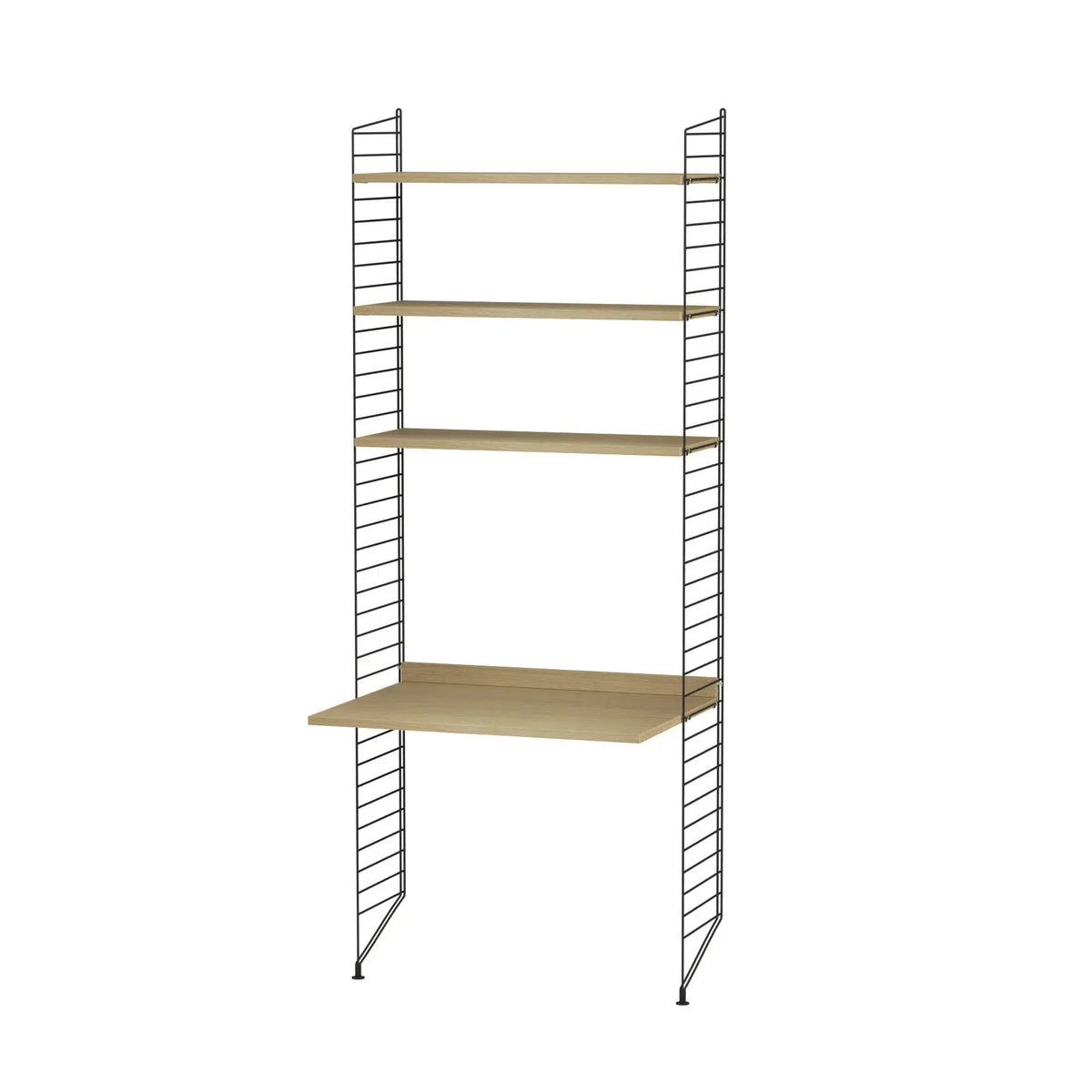 String System Workspace A kokonaisuus tammi/musta String Furniture