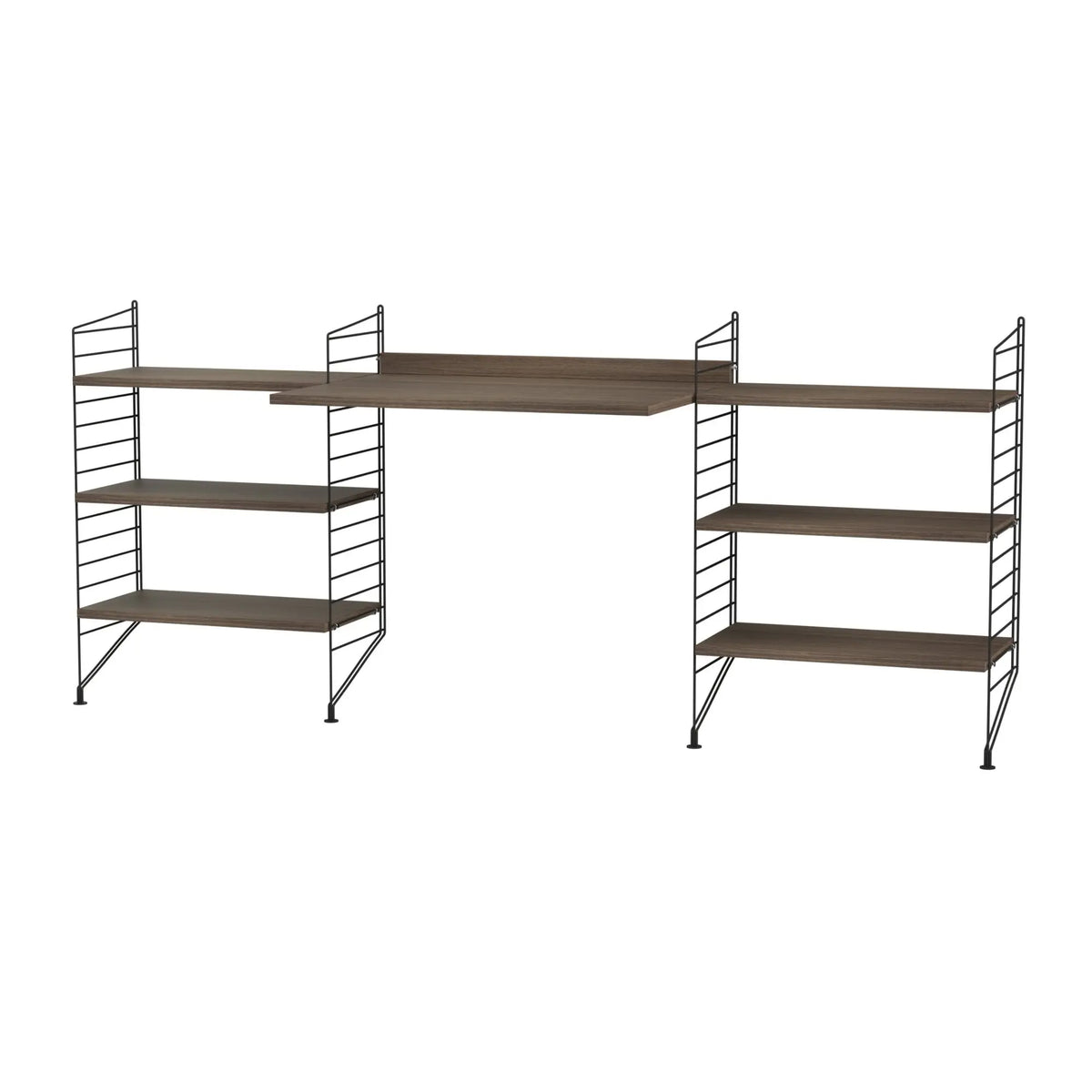 String System Workspace D kokonaisuus pähkinä/musta String Furniture