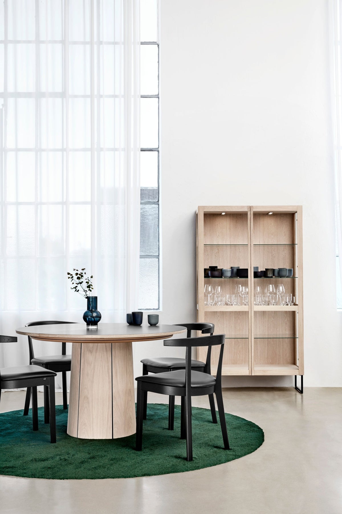 Skovby #52 tuoli musta/musta nahka Skovby