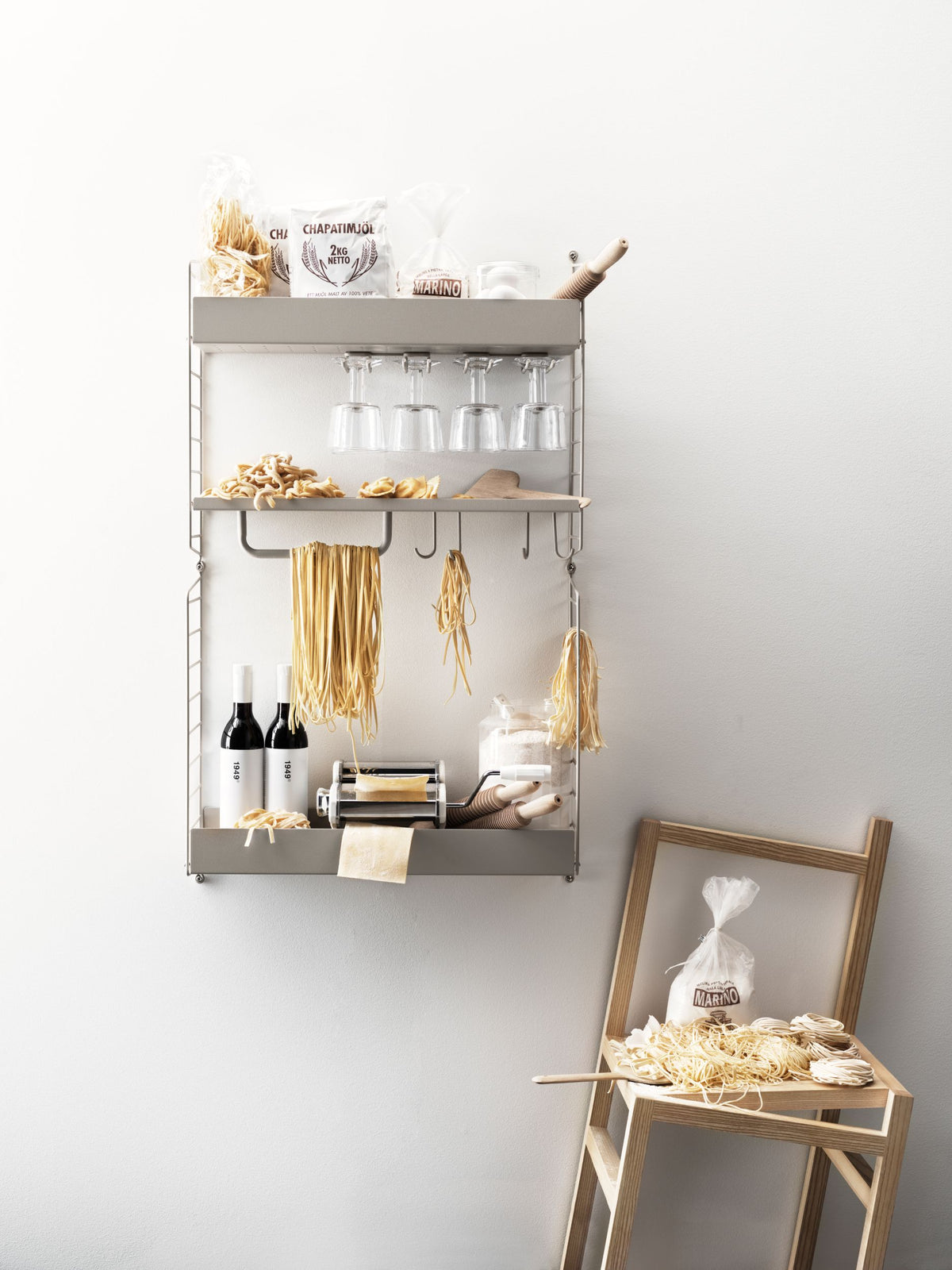String System hanger rack 30cm 2pcs beige