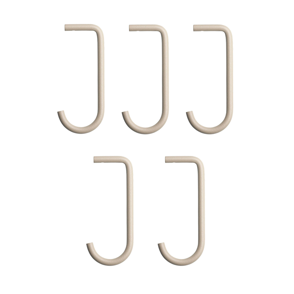 String System koukut metallihyllyyn beige 5kpl