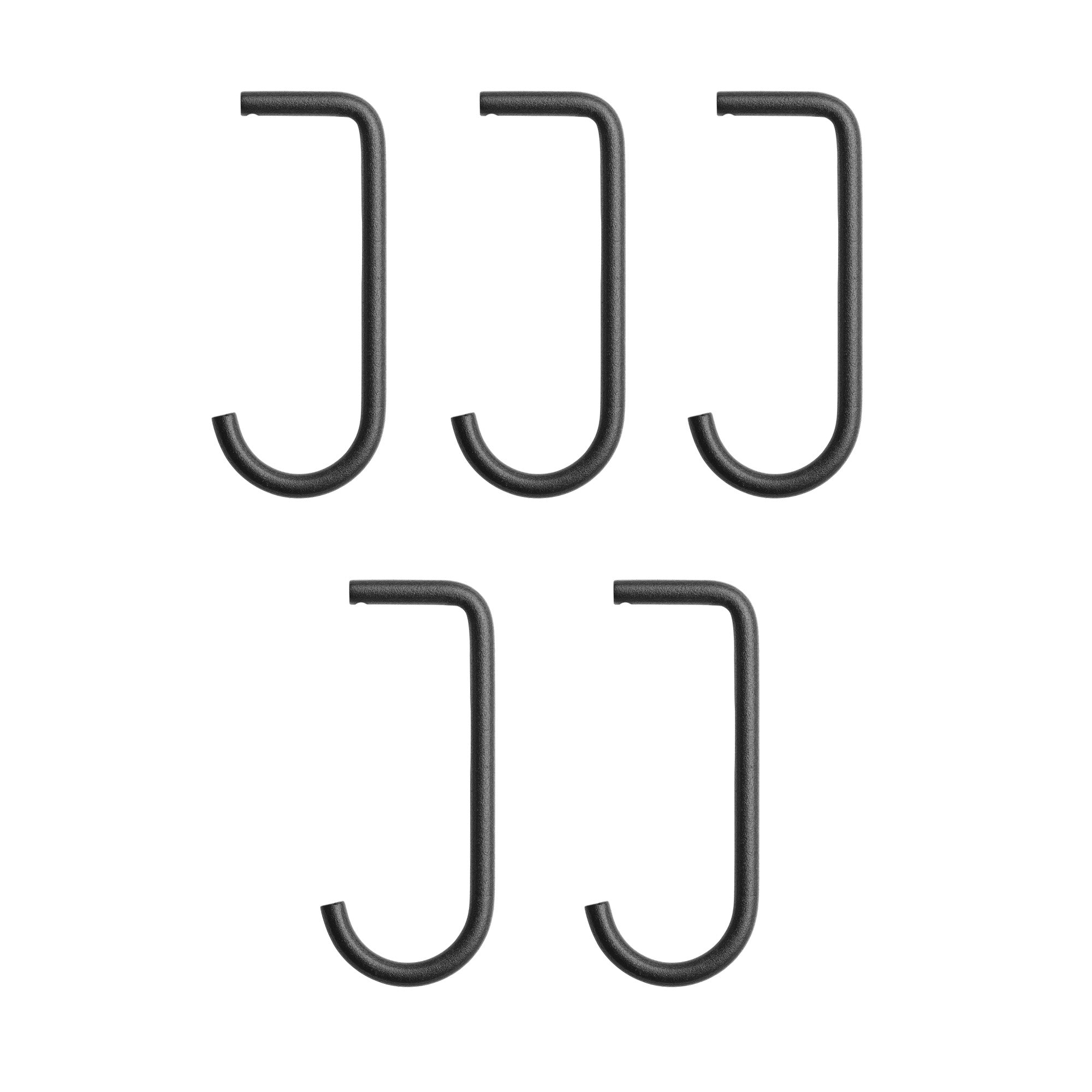 String System hooks for metal shelf black 5 pcs