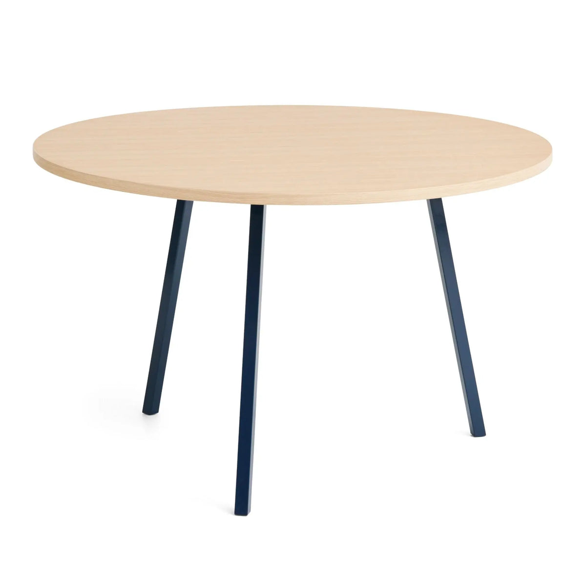 HAY Loop Stand pöytä Ø120 sininen/tammi HAY