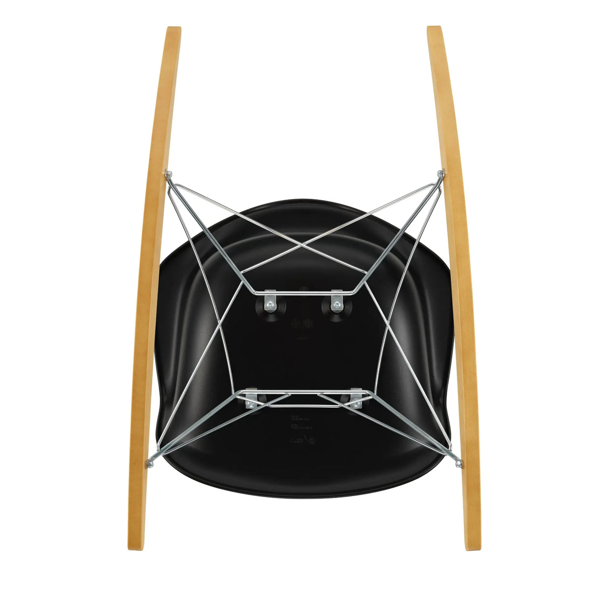 Vitra Eames RAR keinutuoli musta/vaahtera Vitra