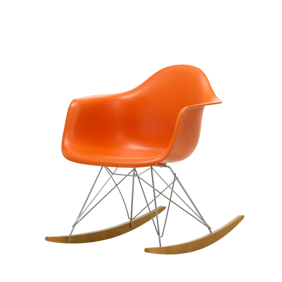 Vitra Eames RAR keinutuoli oranssi/vaahtera Vitra