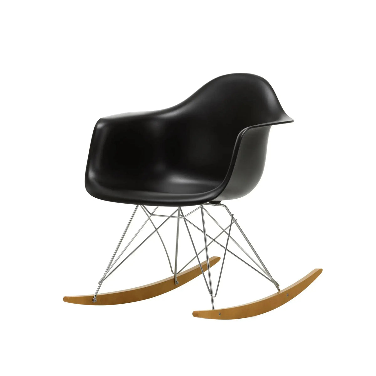 Vitra Eames RAR keinutuoli RE musta/vaahtera - Laatukaluste