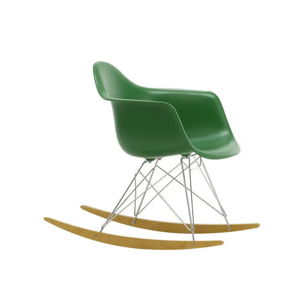 Vitra Eames RAR keinutuoli RE vihreä/vaahtera Vitra