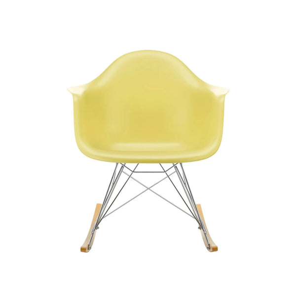 Vitra Eames RAR keinutuoli RE sitruunankeltainen/vaahtera Vitra