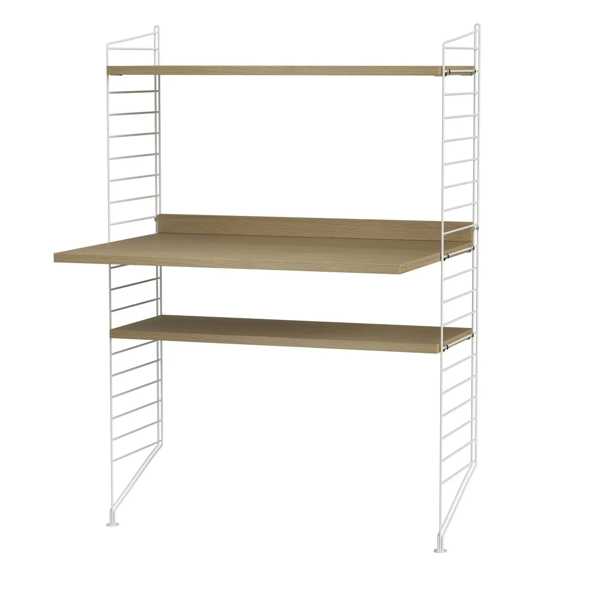 String System Workspace H kokonaisuus tammi/valkoinen String Furniture
