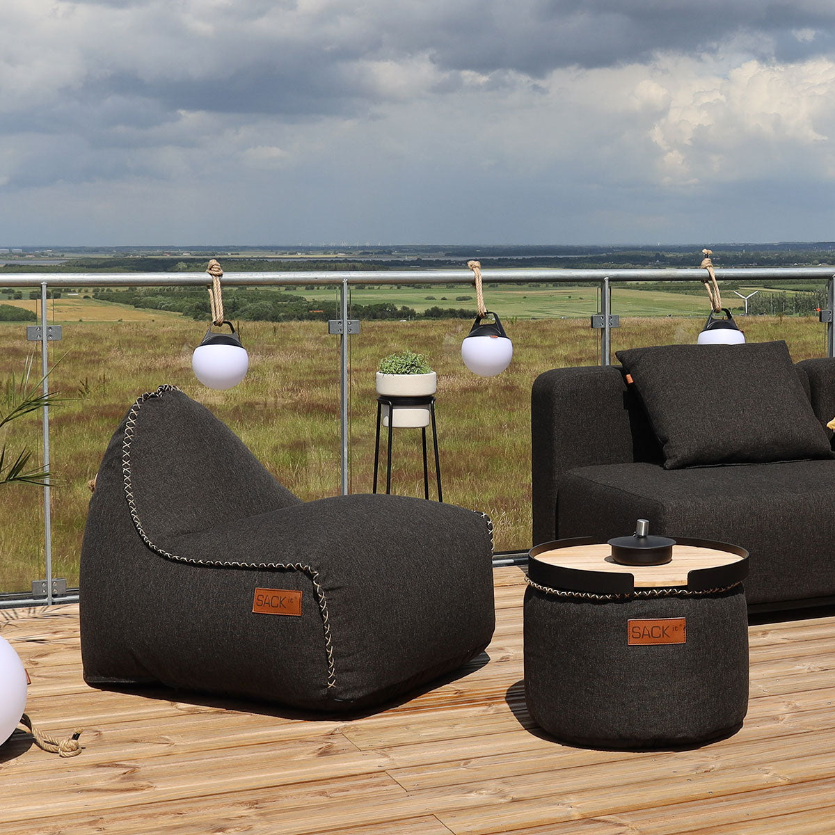 SACKit Cobana Pouf black