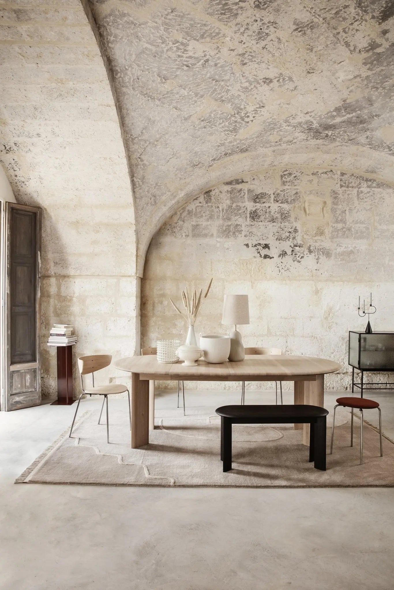 Ferm Living Bevel jatkettava pöytä 117-217cm tammi - Laatukaluste