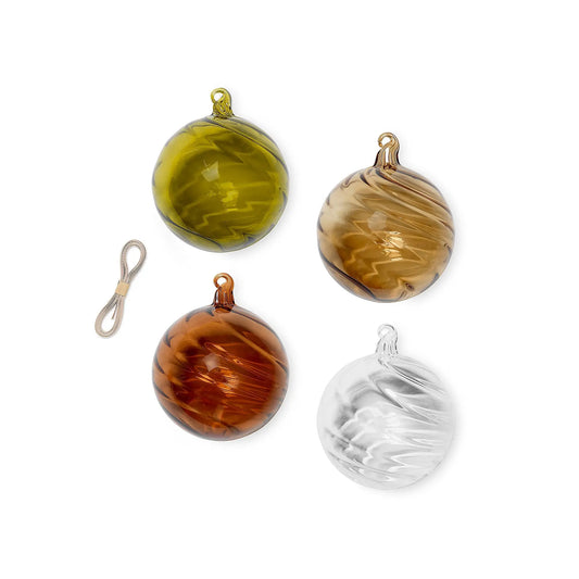 Ferm Living Twirl joulupallo L 4kpl - Laatukaluste