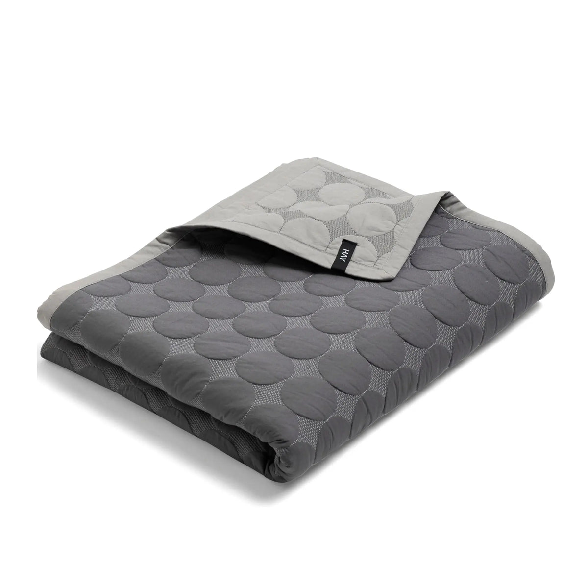 HAY Mega Dot päiväpeitto 235x245 tummanharmaa - Laatukaluste