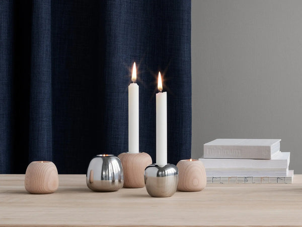 Stelton Ora kynttilänjalka pieni pyökki - Laatukaluste