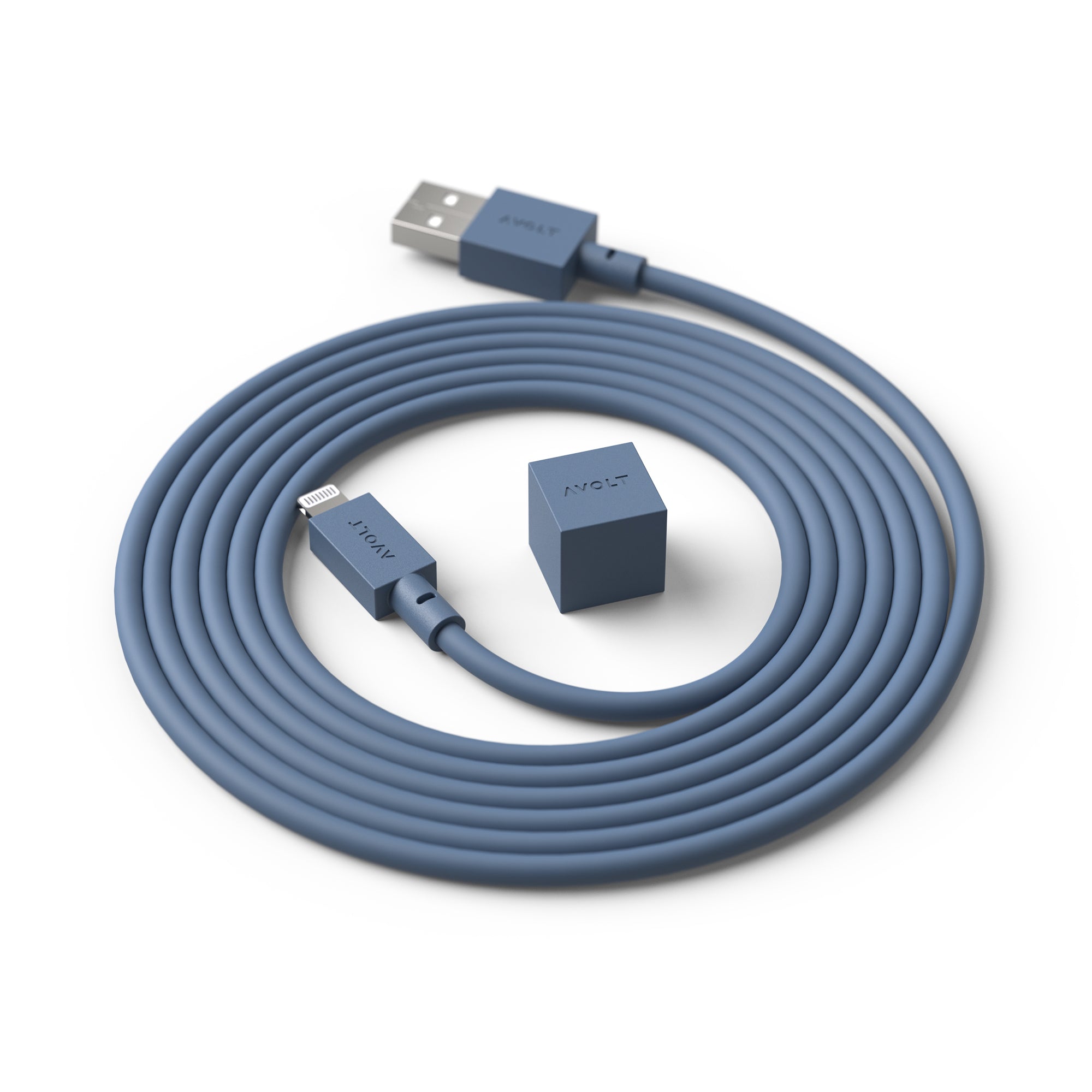 Avolt Cable 1 USB latauskaapeli sininen - Laatukaluste