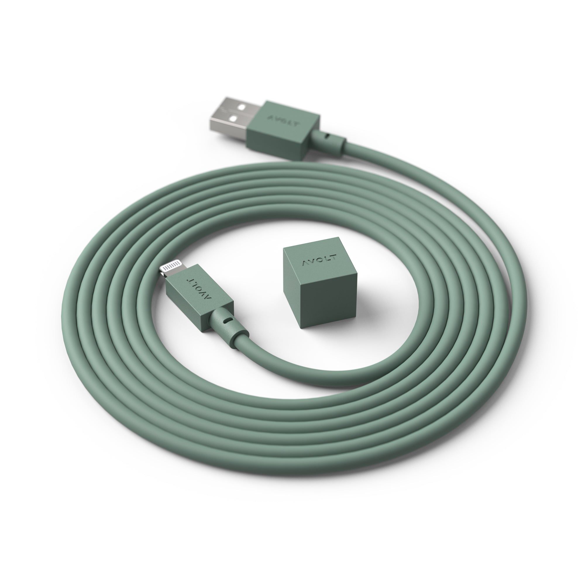 Avolt Cable 1 USB latauskaapeli vihreä - Laatukaluste