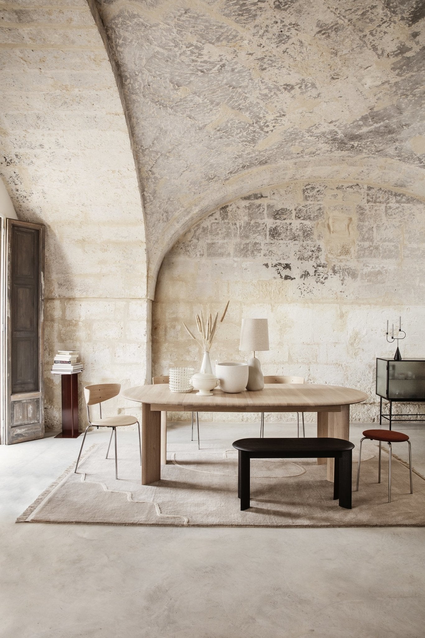 Ferm Living Bevel jatkettava pöytä 117-217cm tammi - Laatukaluste