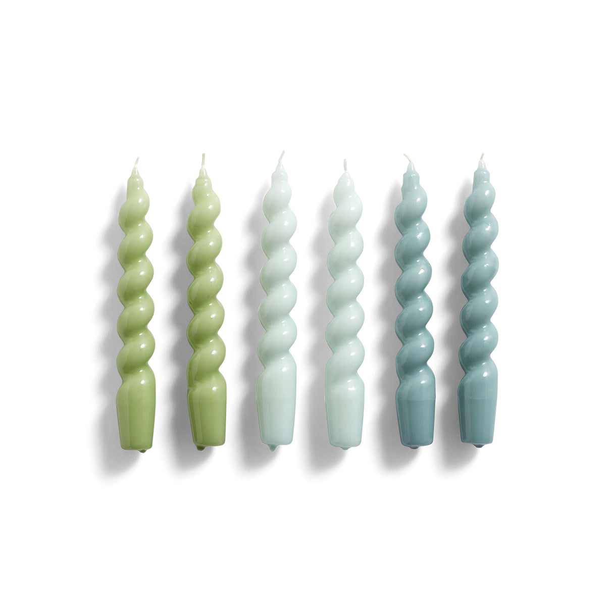 HAY Spiral kynttilät 6kpl vihreä - Laatukaluste